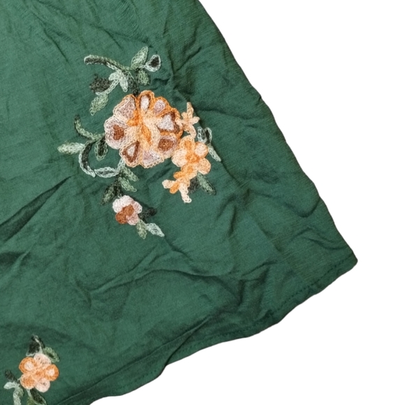 Anthropologie Kindred Embroidered Long Sleeve Off Shoulder Dress - Picture 7 of 16